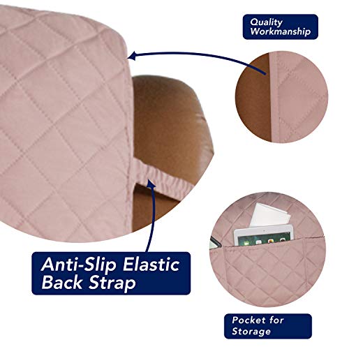 Reversible Recliner Chair Covers Couch Covers for Dogs (Large Recliner / Pink/Beige)
