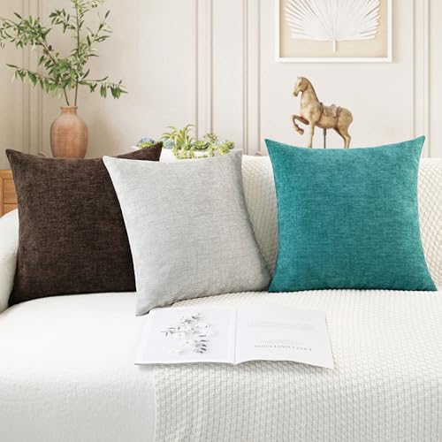 Decorative Couch Throw Pillow Covers 24 X 24 Inches Coffee (24" x 24" (Pack of 2) / Coffee)