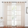 Taupe Sheer Curtains 96 inches Long (Taupe / 54"W x 96"L (Pack of 2))