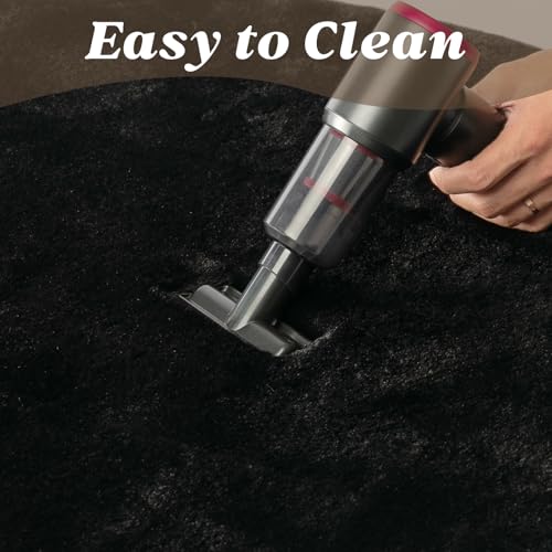 Fluffy Faux Rabbit Fur Rug Runner 2'x6' (Black / 2' x 6')
