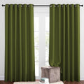 50% Room Darkening Olive Sliding Glass Curtains 2 Panels Set (Olive / 80"W x 84"L (Pack of 2))
