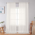 Ivory Sheer Curtains 96 Inches Long (Ivory / 59"W x 96"L (Pack of 2))