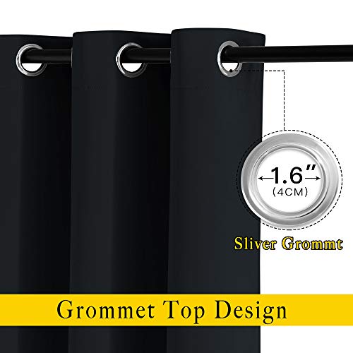 Black Out Curtain Panels (Black / 52"W x 120"L (Pack of 2))