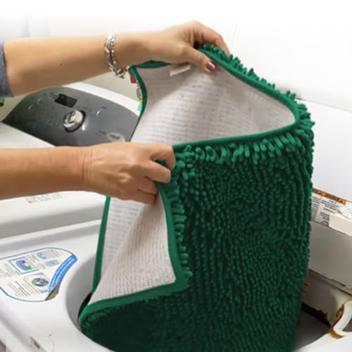 Super Water Absorbent Door Mat Indoor (Dark Green / 19" x 30")