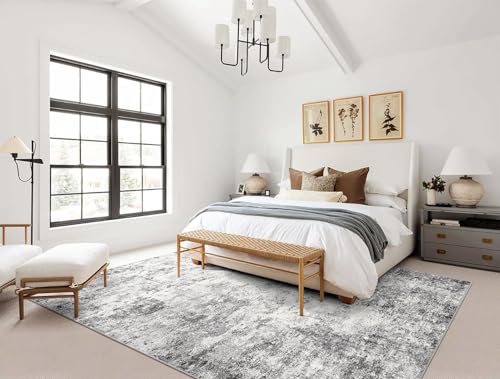 10x14 Washable Area Rug (Grey / 10' x 14' (Rectangular))