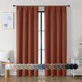 Ava Terracotta Blackout Curtains for Bedroom 84 Inch Length 2 Panels Set (Terracotta / 40"W x 84"L (Pack of 2))