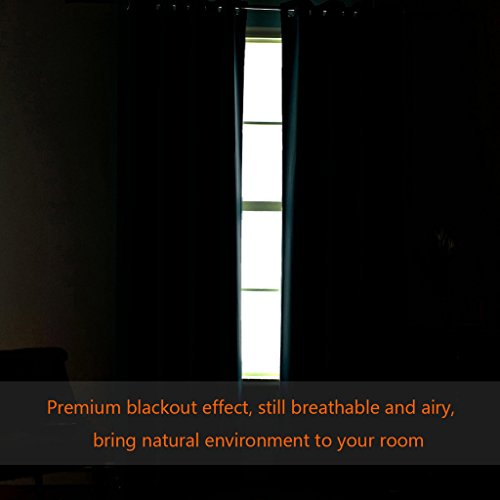 Blackout Patio Curtains 100 x 108 Inches for Sliding Door Extral Wide Blackout Curtain Panels Thermal Insulated Room Divider (100"W x 108"L (Pack of 1) / Orange)