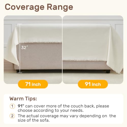 2 Pieces Sectional Couch Covers L Shaped Cover L Cream White (Cream White / 71"×102"+71"×110")