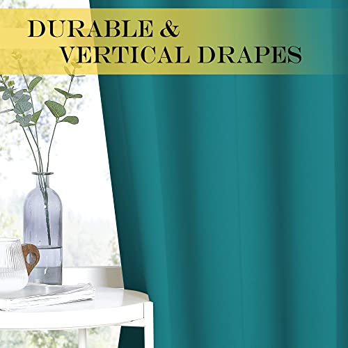Blackout Window Curtains & Drapes (Peacock Teal / 52"W x 72"L (Pack of 1))