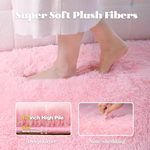 Pink Rugs for Bedroom Girls (Pink / 8' x 10' (Rectangular))