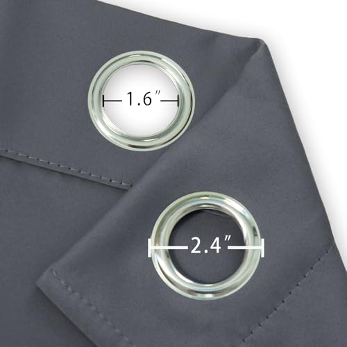 Blackout Curtains 40 x 63 inch (Grey / 40"W x 63"L (Pack of 2))