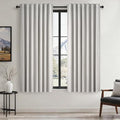 Linen Blackout Curtains 63 Inches Long 2 Panels for Small Window Modern Farmhouse Linen Blend Texture Insulated Hook Belt Back Tab Pocket Pleated Drapes (Grey Beige / 52"W x 63"L (Pack of 2))