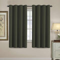 Blackout Curtain for Living Room Thermal Insulated Window Treatment Curtain Extra Long 63 inch Length Energy Saving Solid Grommet Top Blackout Drape (52"W x 63"L (Pack of 1) / Olive)