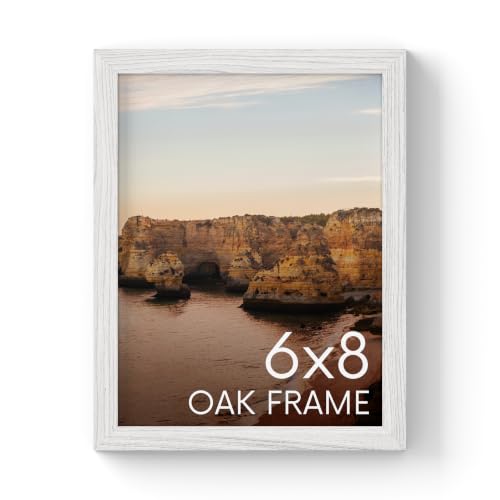 White Oak Wood 6x8 Picture Frame (Set of 01 / White Oak / 6x8 in)