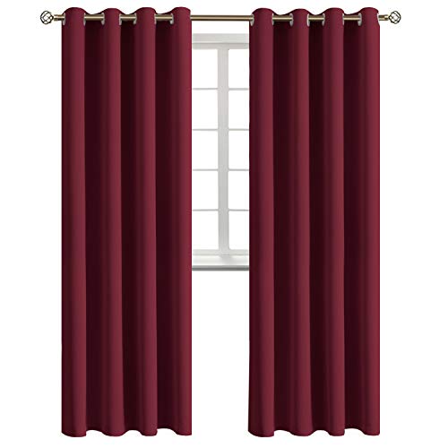 Blackout Curtains (Burgundy / 52"W x 120"L (Pack of 2))