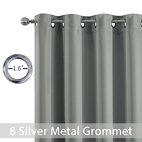 Room Darkening Curtains 52x63 inch Length Dove Grey (Dove Grey / 52"W x 63"L (Pack of 2))