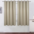 Beige Blackout Curtains 66 x 63 Inch Length (Beige / 66"W x 63"L (Pack of 2))