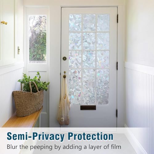 Rainbow Window Privacy Film (17.5" x 157.4" / Silver)