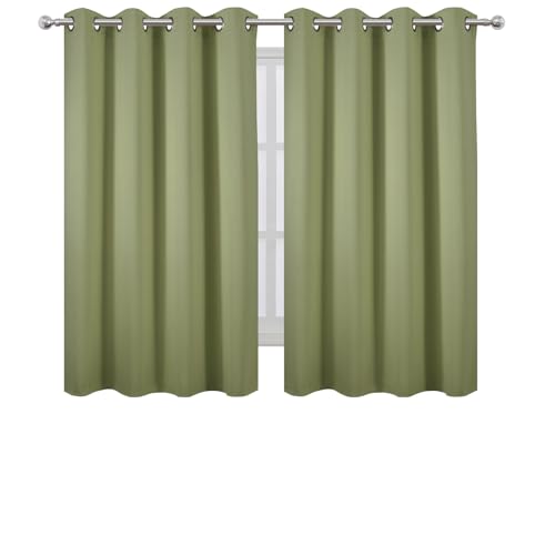Sage Green Thermal Blackout Curtains (Sage Green / 52"W x 54"L (Pack of 2))