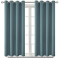 Stone Blue Blackout Curtains for Bedroom 45 Inch Long (Stone Blue / 52"W x 45"L (Pack of 2))