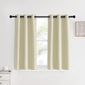 Blackout Beige Curtains and Drapes (Beige / 34"W x 40"L (Pack of 2))