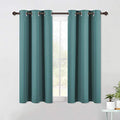 Blackout Window Curtains 60 inch Length 2 Panels (Sea Teal / 34"W x 60"L (Pack of 2))
