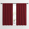 Burgundy Red Blackout Curtains for Loft 42" w x 54" L 2 Panels (Burgundy Red / 42"W x 54"L (Pack of 2))
