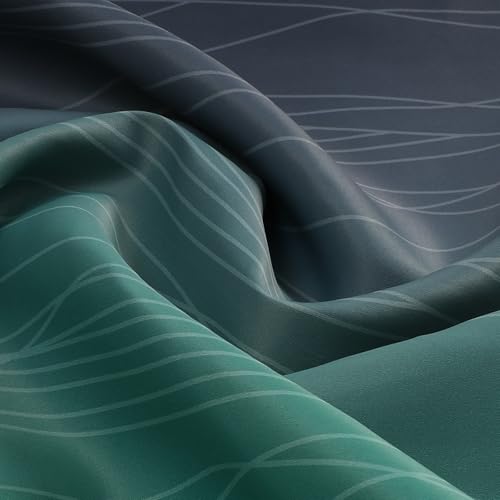 Black and Green Ombre Blackout Curtains 45 Inches Long (Black and Green / 52"W x 45"L (Pack of 2))