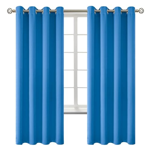 Classic Blue Blackout Curtains for Bedroom 72 Inch Long (Classic Blue / 52"W x 72"L (Pack of 2))