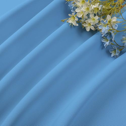 Light Blue Blackout Curtains 45 inch Length 2 Panels Set (Light Blue / 52"W x 45"L (Pack of 2))