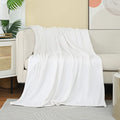 Christmas White Fleece Plush Throw Blanket 50"x60"for Couch Sofa Fuzzy Cozy (White / Throw(50"×60"))