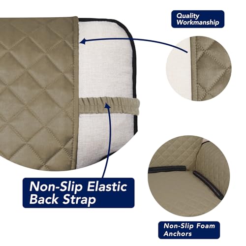 Reversible Quilted Sofa Cover Dog Couch Covers for Sofa (Small-XL / Beige/Beige)
