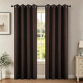 Blackout Curtains 84 Inch Length 2 Panels Set (Chocolate / 52"W x 84"L (Pack of 2))