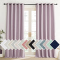 Pink Vintage Linen 100% Blackout Curtains for Living Room (62"W x 102"L (Pack of 2) / Pink)