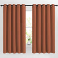 Burnt Orange Window Treatments 66 inch Length 2 Panels Set (Burnt Orange / 66"W x 66"L (Pack of 2))