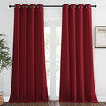 Window Treatment Curtains Blind (Burgundy Red / 52"W x 95"L (Pack of 1))