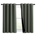100% Blackout Curtains 54 inches Long (Dark Mallard / 46"W x 54"L (Pack of 2))