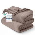 GentleSoft Fleece Throw Blanket for Couch Light Brown (Light Brown / Throw (50" X 60"))