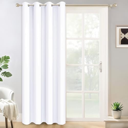 Pure White Room Darkening Curtains 84 inch Sliding Door Drapes (Pure White / 52"W x 84"L (Pack of 1))