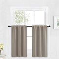 Kitchen Blackout Window Curtains Over Sink 36 inch Length (Sand / 29"W x 36"L (Pack of 2))