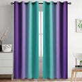 Teal and Purple Blackout Curtains 52x84 Inch (52"W x 84"L (Pack of 2) / Teal and Purple)
