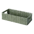 Wicker Toilet Basket Tank Topper for Sage Green Bathroom Decor (Green / 14¼" L x 6¾" W x 3¾" H)