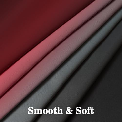 Blackout Ombre Burgundy and Black Curtains for Bedroom (52"W x 63"L (Pack of 2) / Burgundy and Black)