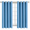 Room Darkening Curtains 63 Inches Long (Sky Blue / 52"W x 63"L (Pack of 2))