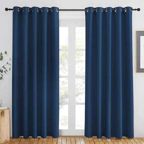 Moroccan Blue Blackout Curtains 84 inch Length (Moroccan Blue / 66"W x 84"L (Pack of 1))