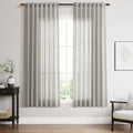 Light Gray Linen Curtains 63 Inch Length for Living Room Back Tab and Rod Pocket Semi Sheer Curtain Simple Modern Coastal Room Decor Light Filtering Grey Drapes for Bedroom 52x63 (52"W x 63"L (Pack of 2) / Light Grey)