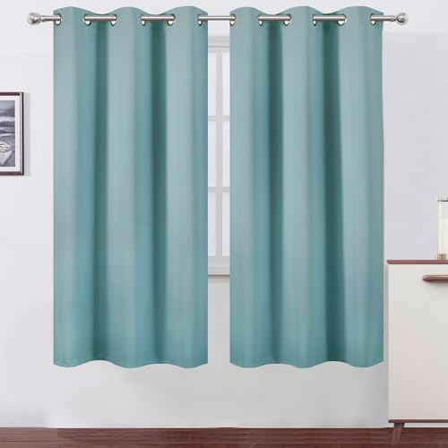 Stone Blue Thermal Blackout Curtains (Stone Blue / 42"W x 72"L (Pack of 2))