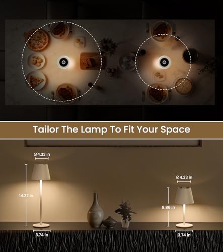 3 Pack Cordless Table Lamp (White / 3 Pack)