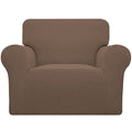 Stretch Chair Slipcover with Arm Washable Brown (Small Chair / Brown)
