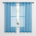 Sheer Curtains for Bedroom Windows (Turquoise / 54"W x 63"L (Pack of 2))